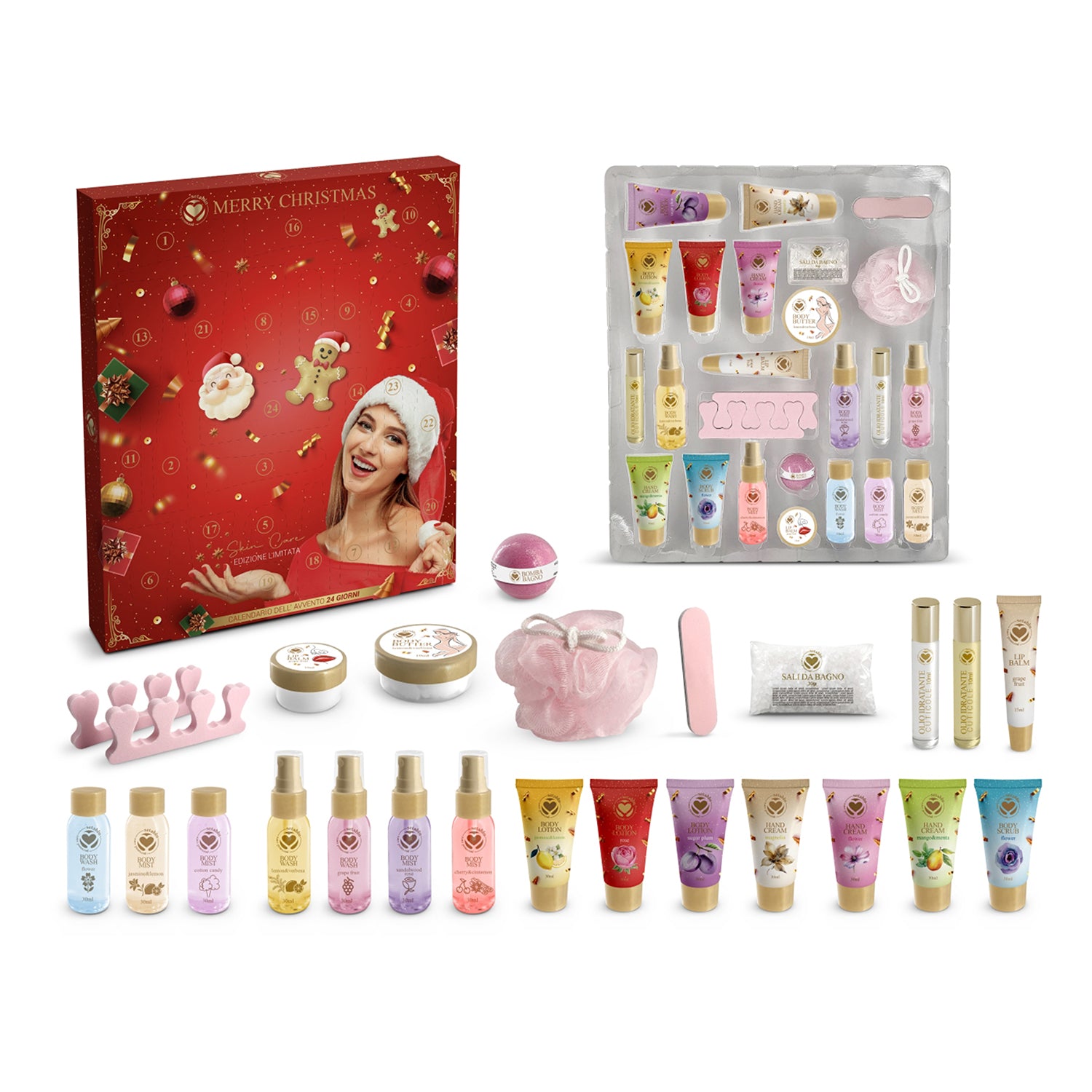 SETABLU - Calendario dell’Avvento 24 Giorni Skin Care Edizione Limitata - 24 Sorprese Skincare
